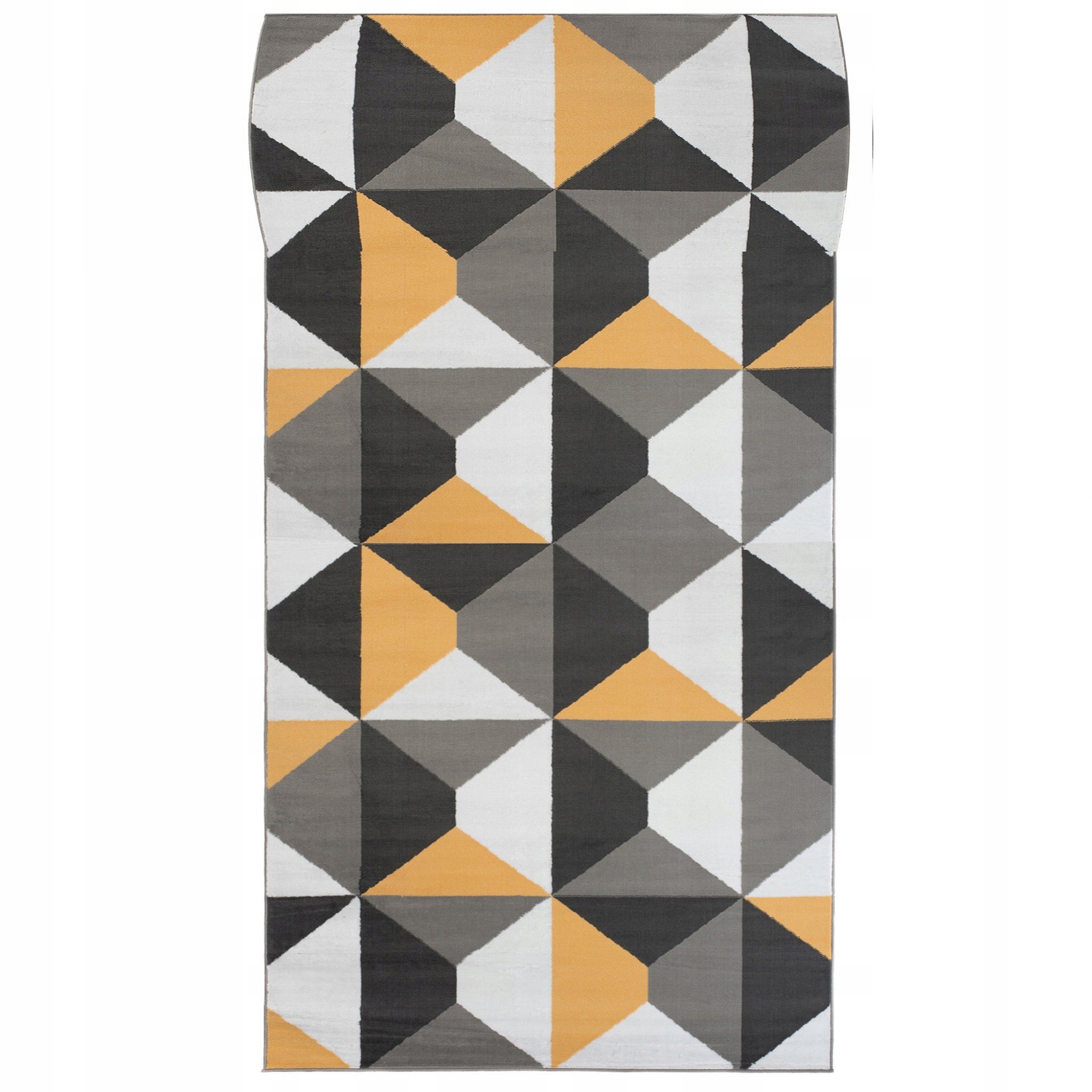 

Chodnik Canvas Bcf 120cm Trapezy Żółto Szare