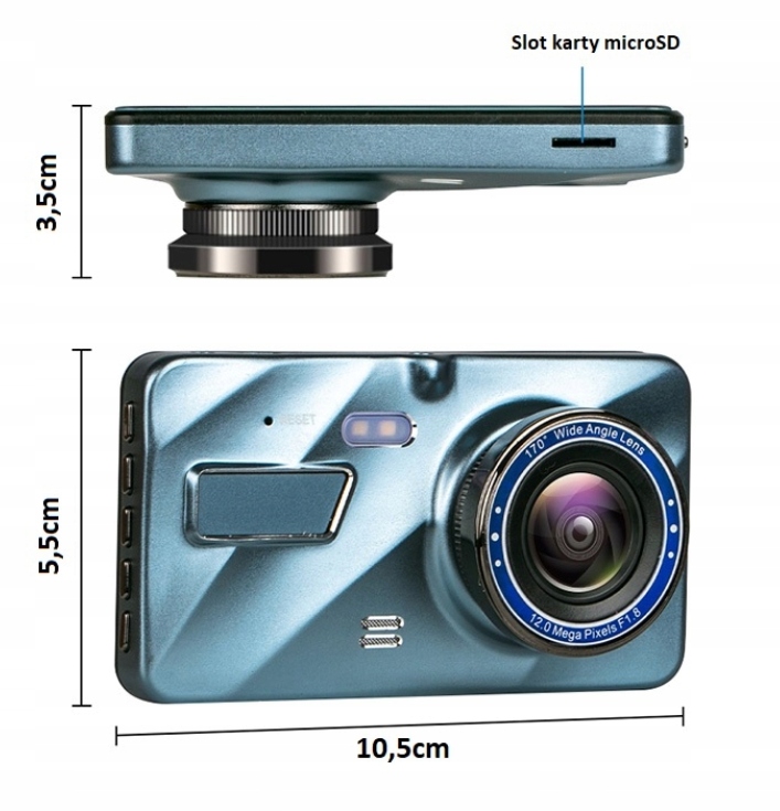 REJESTRATOR JAZDY FHD Z KAMERĄ COFANIA+KARTA 32GB EAN (GTIN) 5907512867259