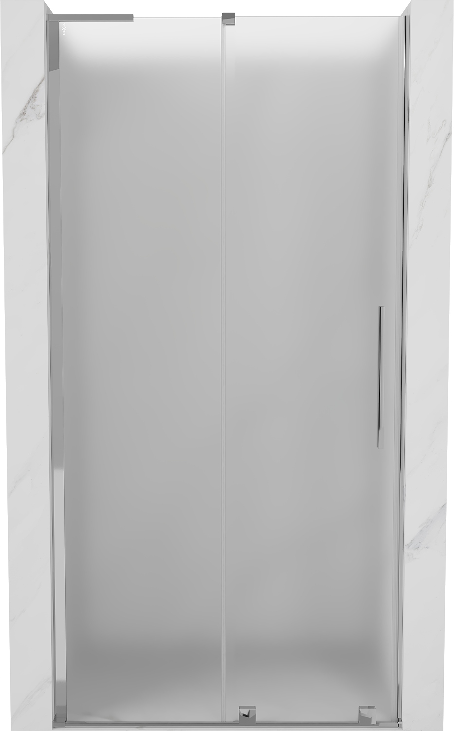Mexen Velar L 110 cm Posuvné sprchové dveře, matné, chrom, 8 mm sklo