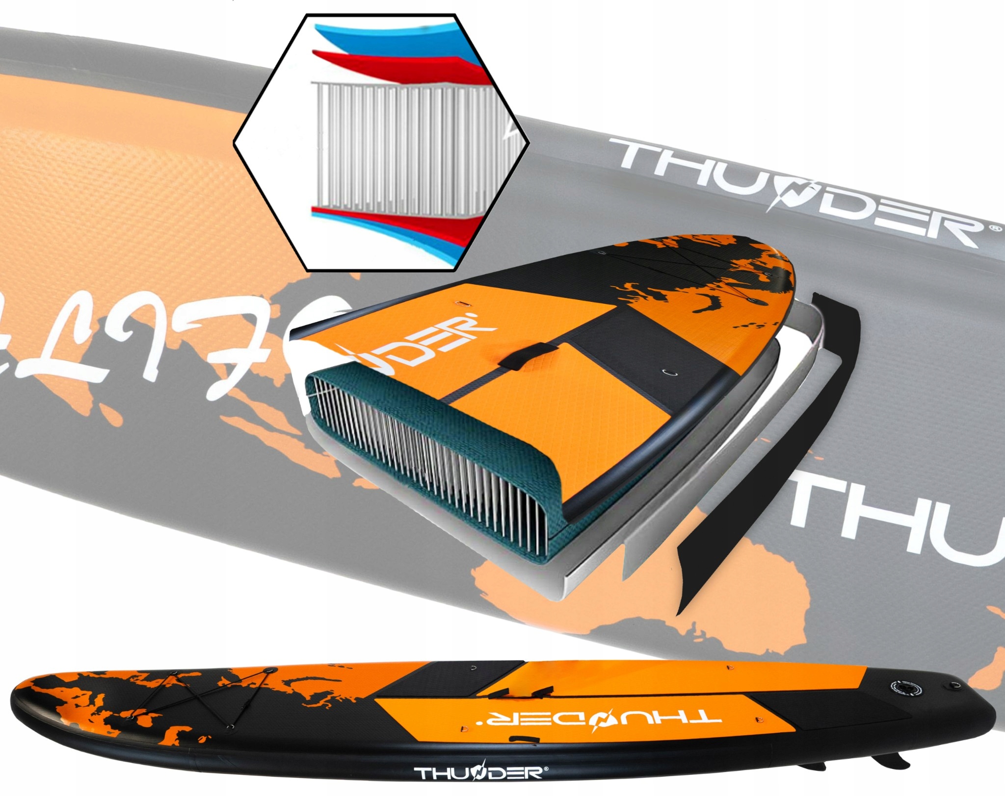 Deska SUP 365CM paddle board do pompowania plecak + wiosło Thunder Model EARTH