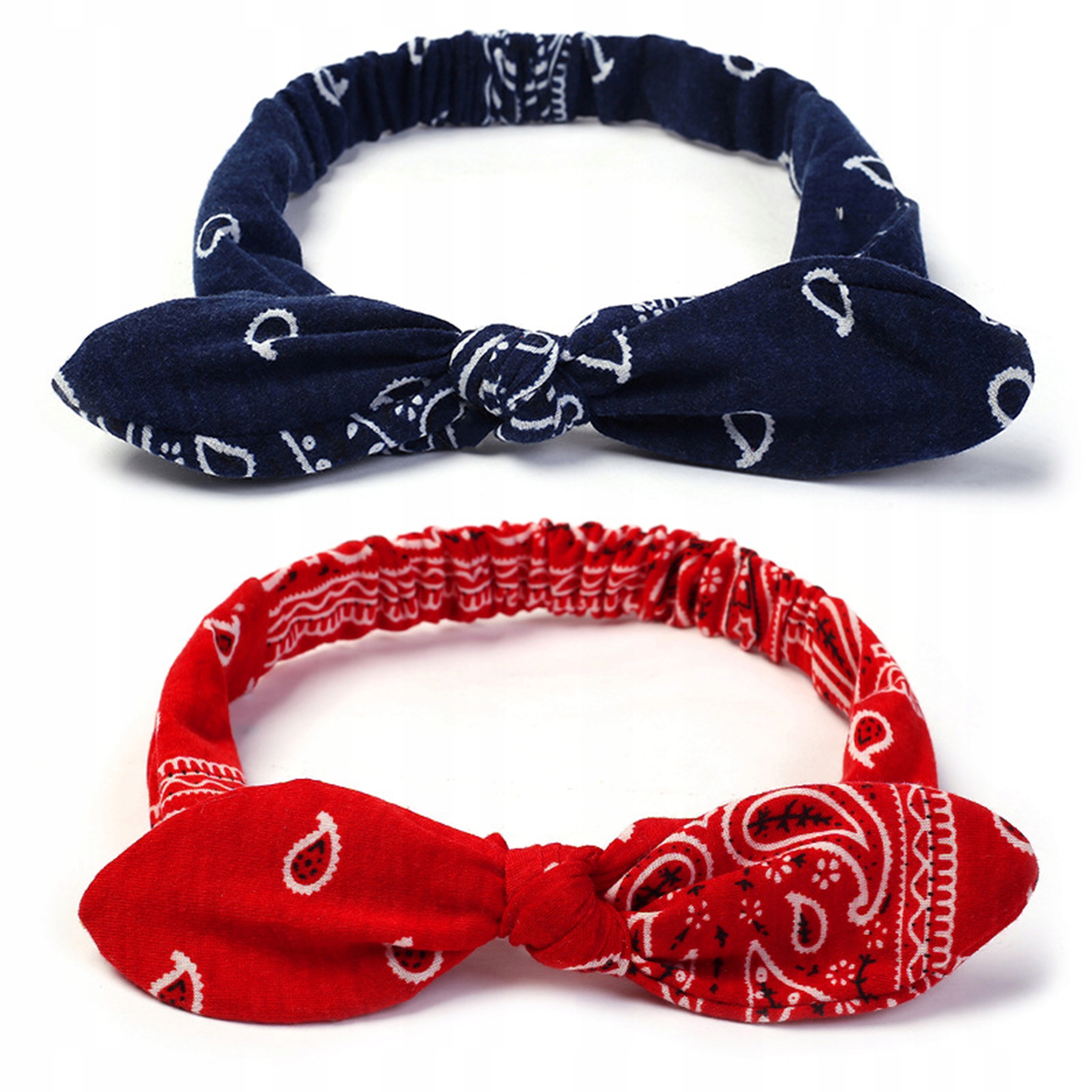 

Opaska Do Włosów Bandana Kokardka Na Gumce 2 szt