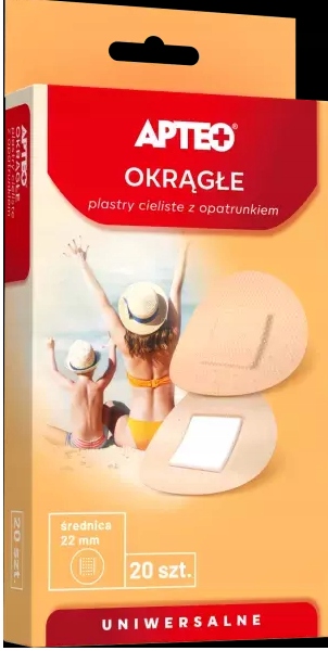 

Plastry okrągłe, cieliste Apteo 20 sztuk