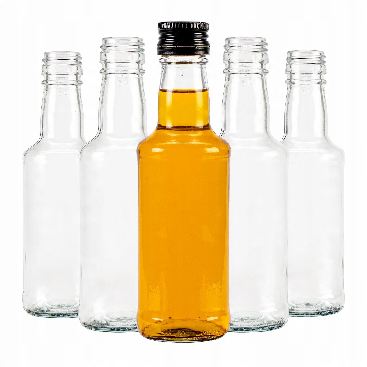 

50x Butelki Szklane na Nalewki Wódkę Sok 200ml 0,2