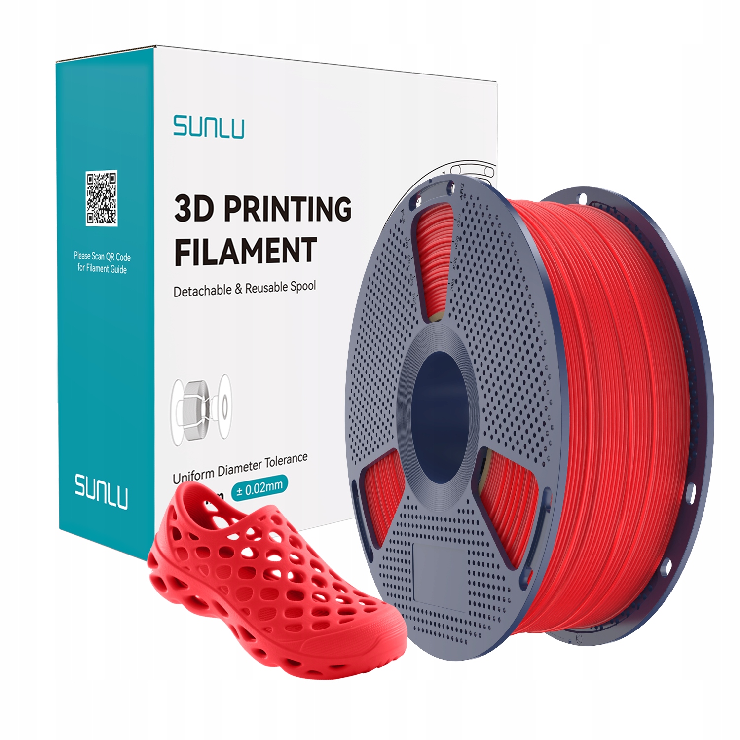 Filament Sunlu Tpu 90A Red czerwony 1kg 1,75mm