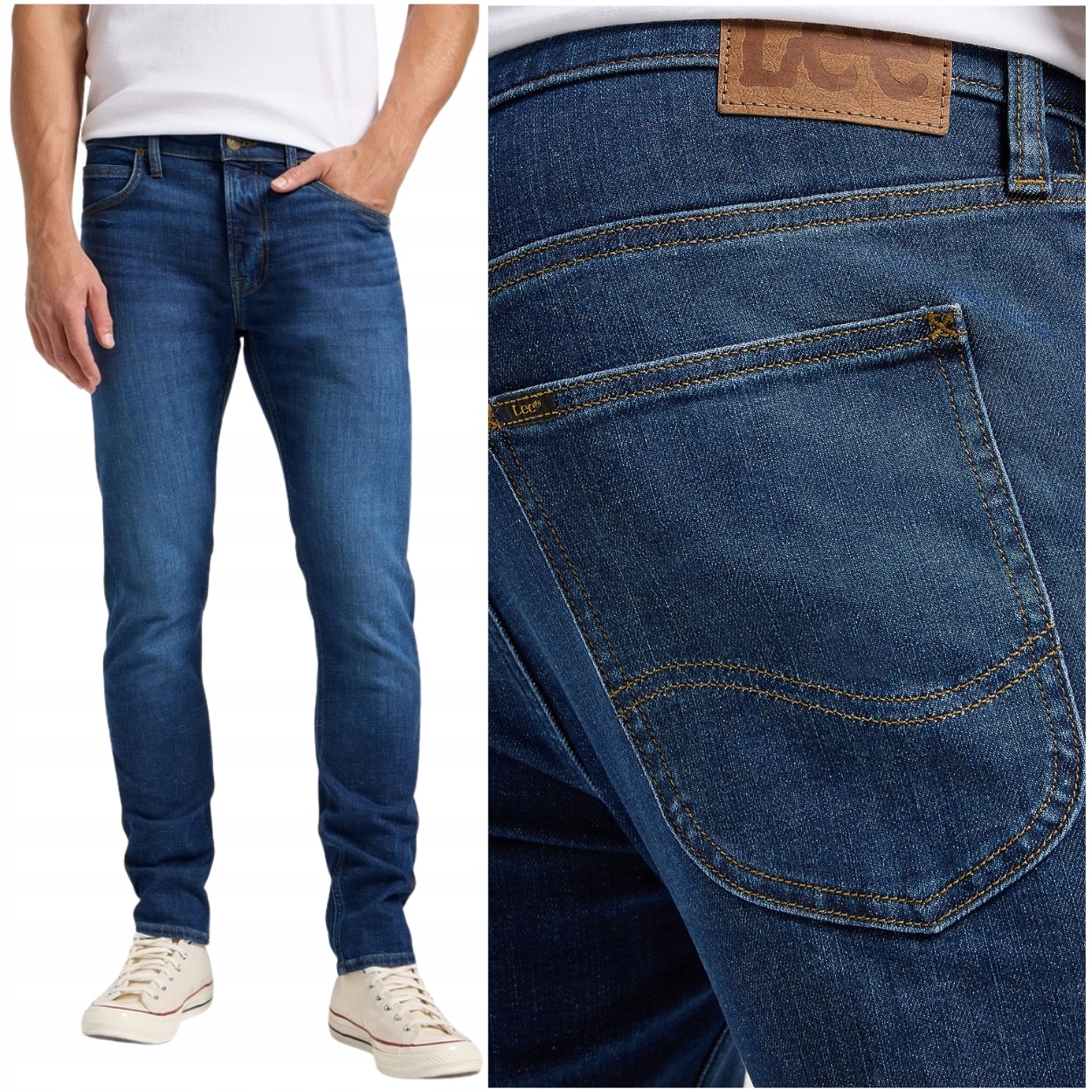 Lee Luke slim Stoney Džins silně zúžené tmavé džínové kalhoty W30 L32