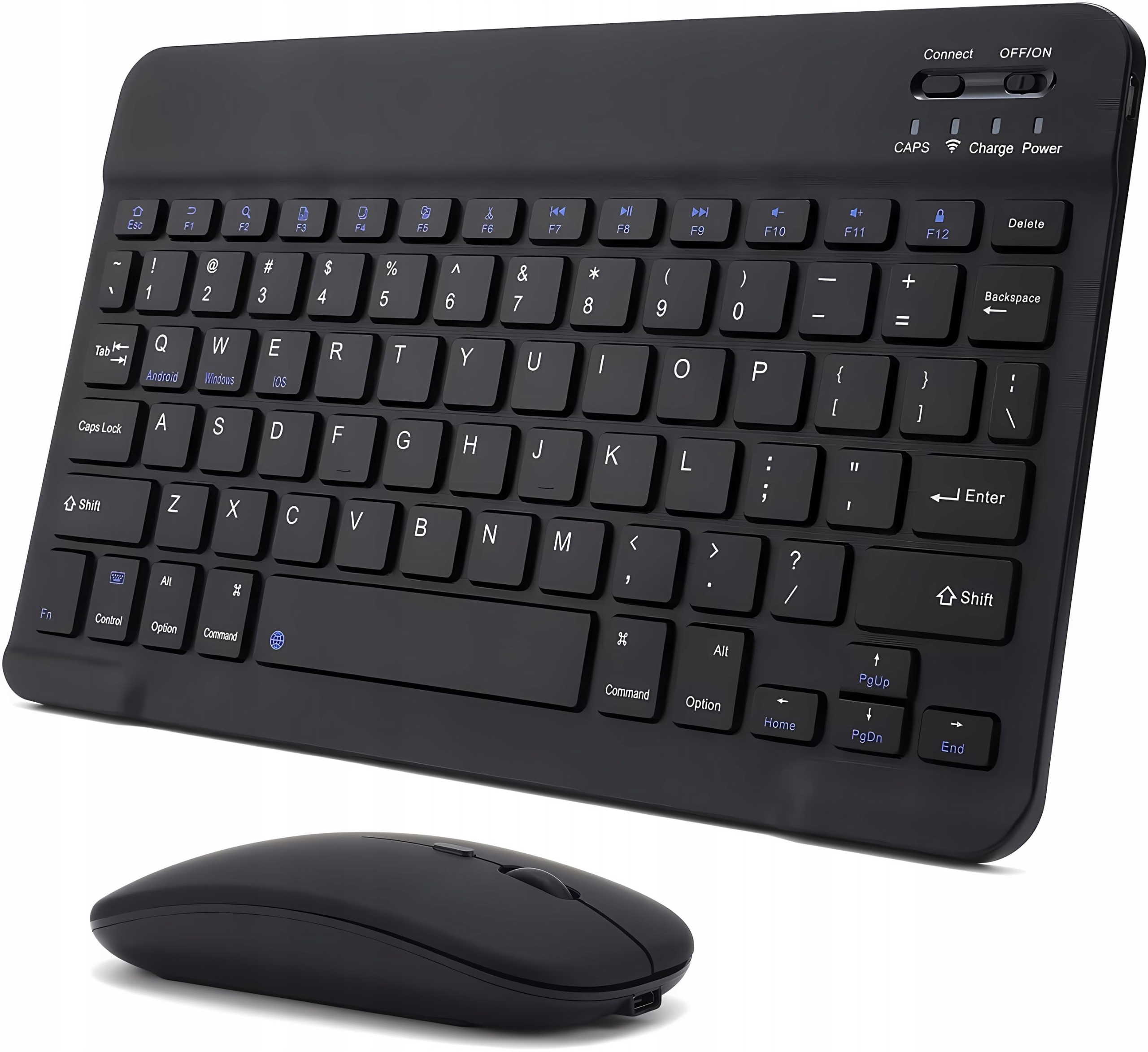Klawiatura Mysz Bezprzewodowa Slim Zestaw Combo Bluetooth 3.0