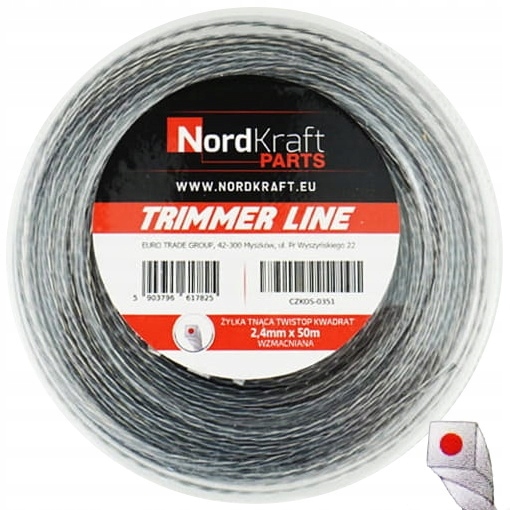 

Żyłka Tnąca Kosy 2.4mm 50m Z Rdzeniem Wzmacniana