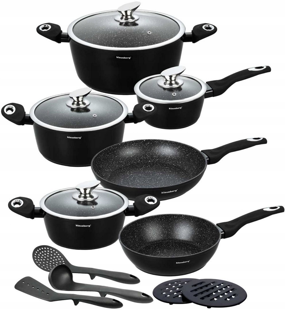 Sada 15 Kusů Granitových Hrnců Klausberg KB-7322