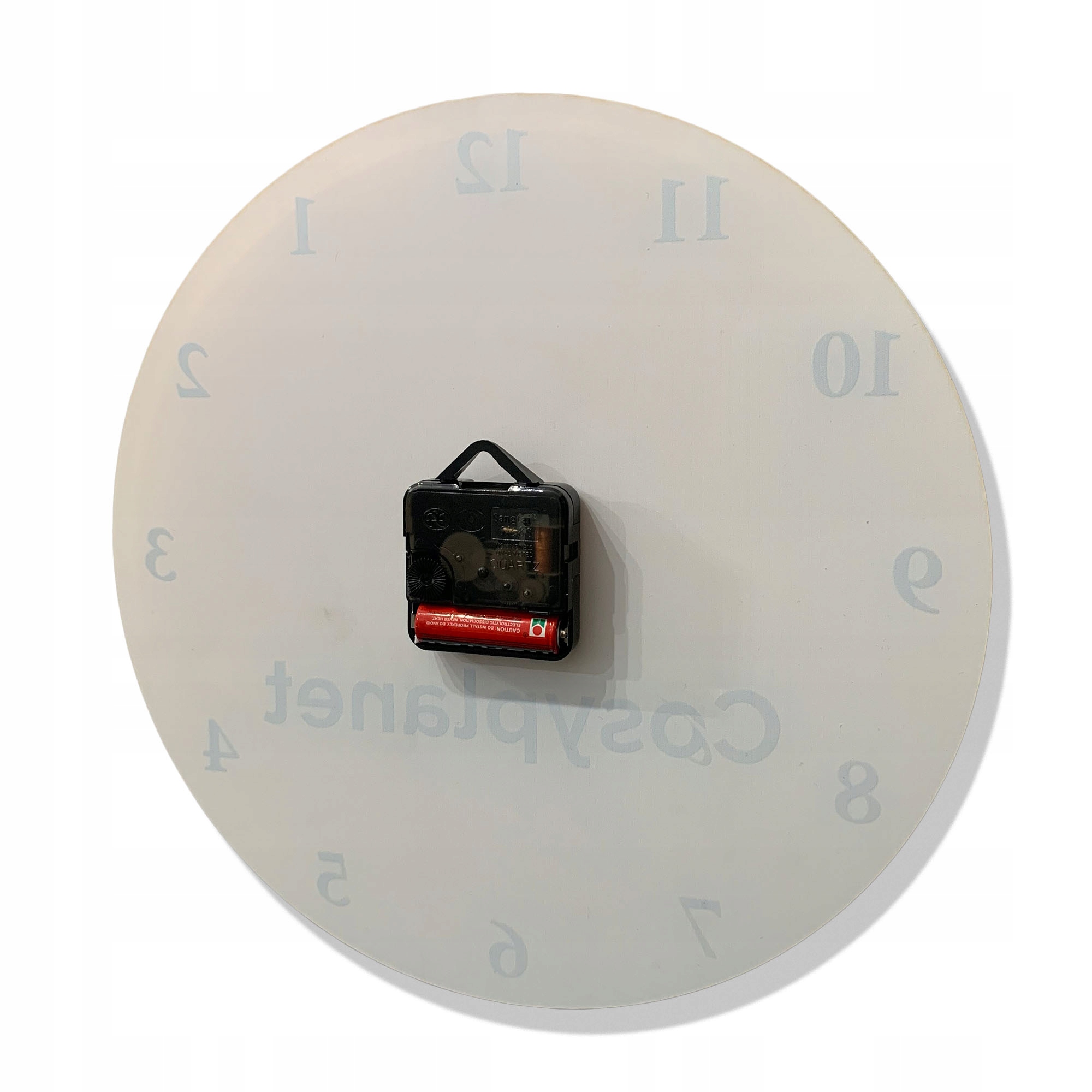 Zegar ścienny, cichy BIAŁY KOT NIEBIESKIE OCZY śr. Typ ścienny