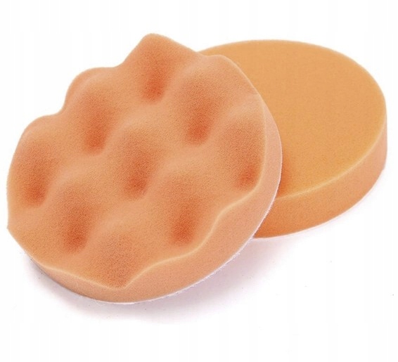 Gąbka falista do polerowania 125mm pomarańczowa -podkładka czyszcząca d