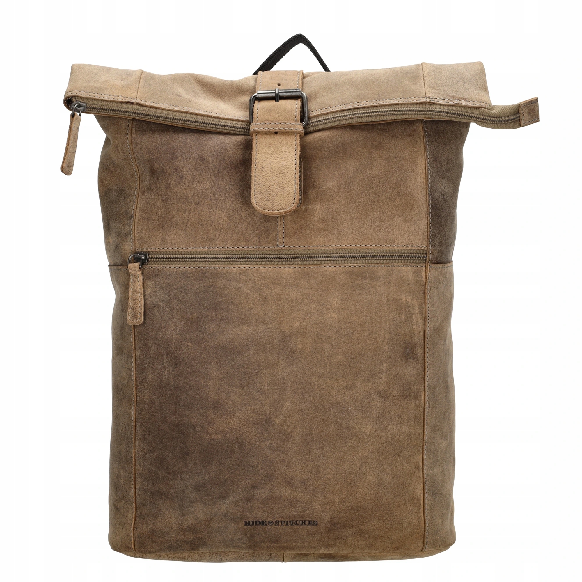 Kožený unisex batoh Hide & Stitches Idaho tmavě pískový 19L