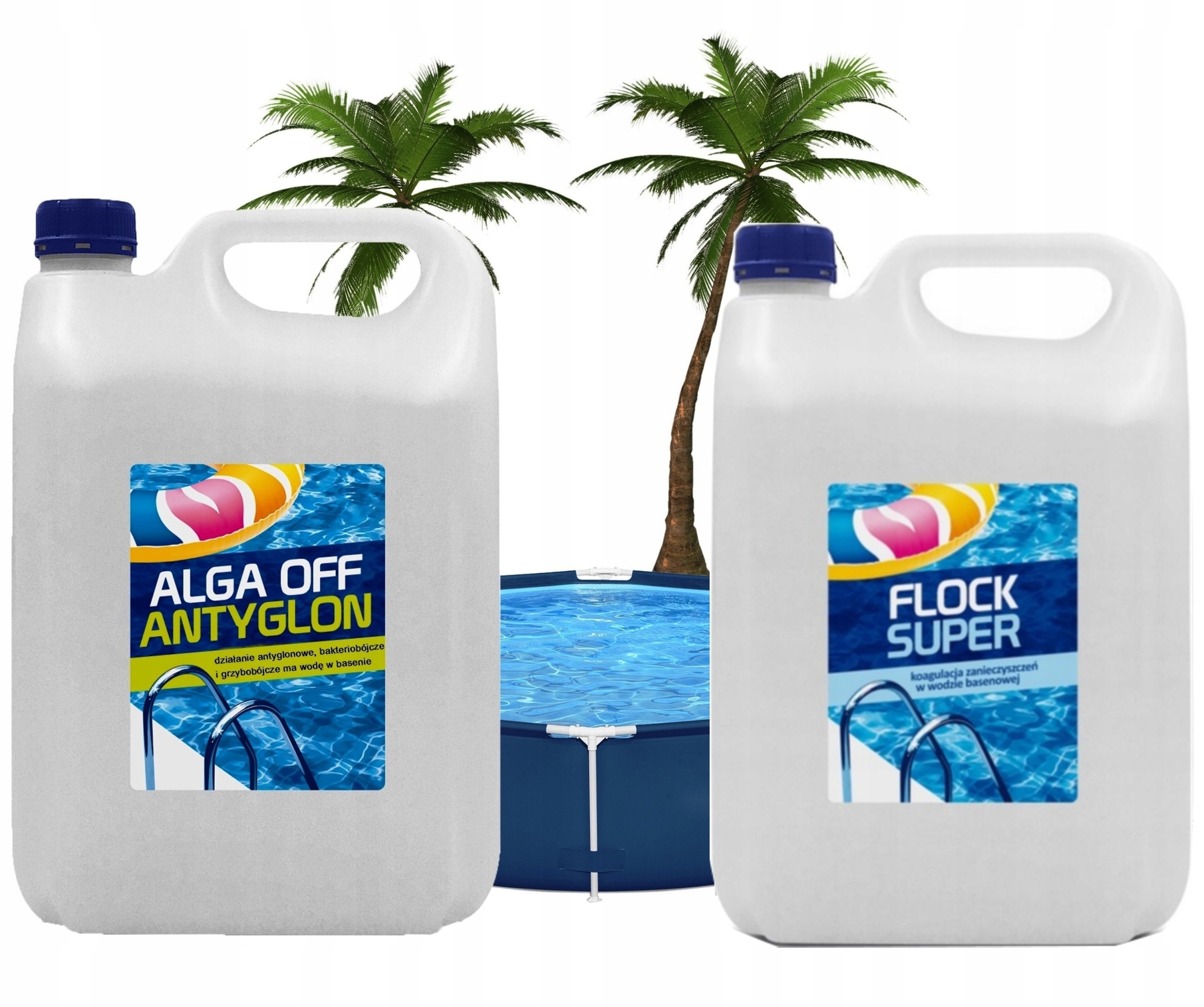 Alga Off Antyglon 4L Flock 4L Chemia Do Basenu Zestaw 2W1 Gamix