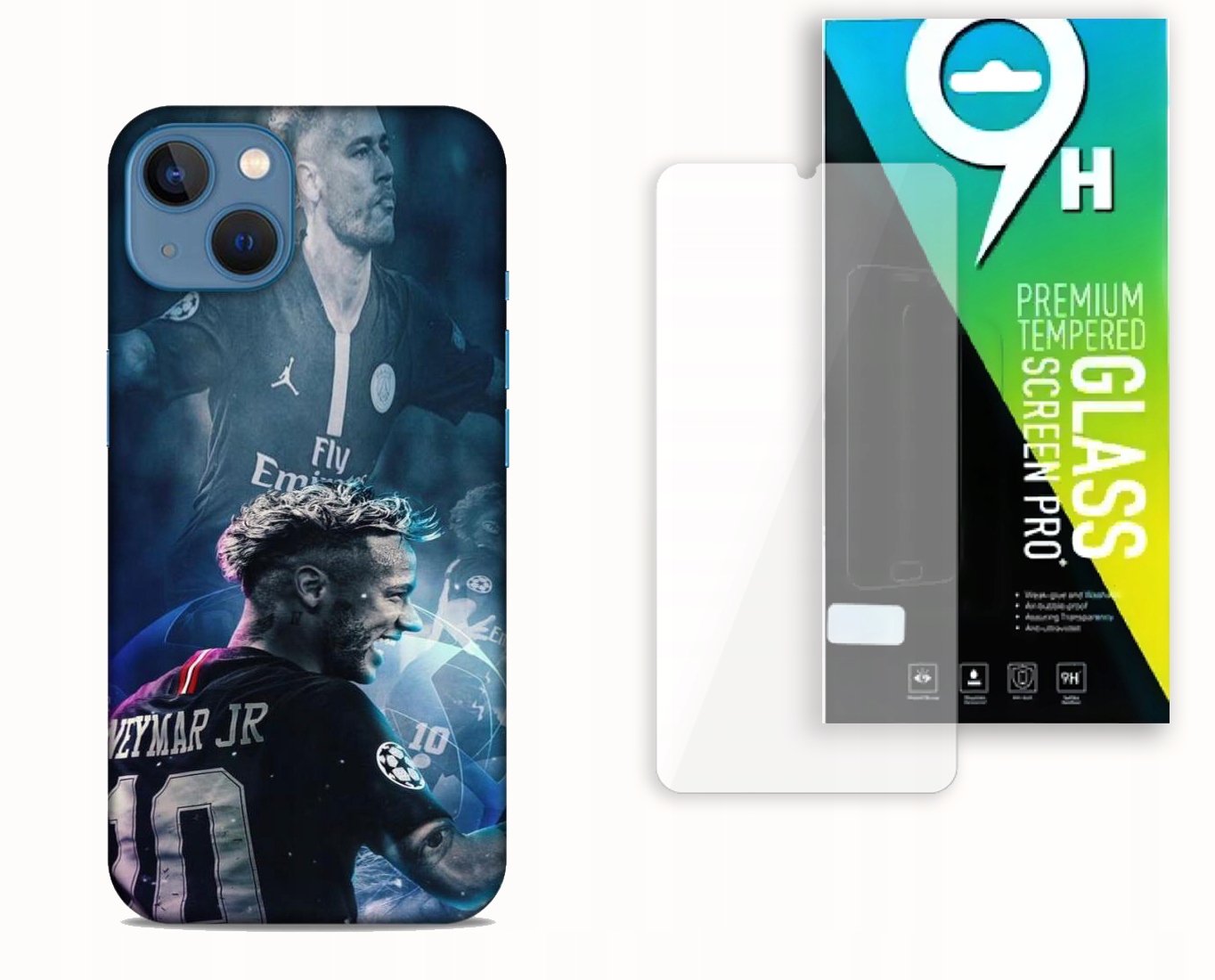 ETUI CASE DO APPLE IPHONE 13 + SZKŁO HARTOWANE- WZÓR NEYMAR JR. PIŁKARZE
