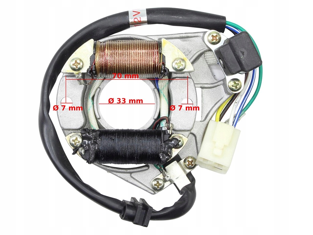 APARAT ZAPŁONOWY ATV 110 125 2 CEWKI STATOR + MAGNETO ISKROWNIK BENDIKS KPL Numer katalogowy części 012420404004