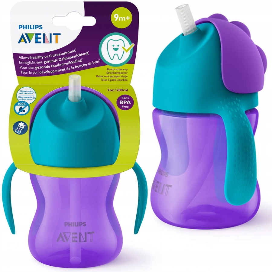 

Kubek niekapek Avent bidon ze słomką 200ml 9m girl