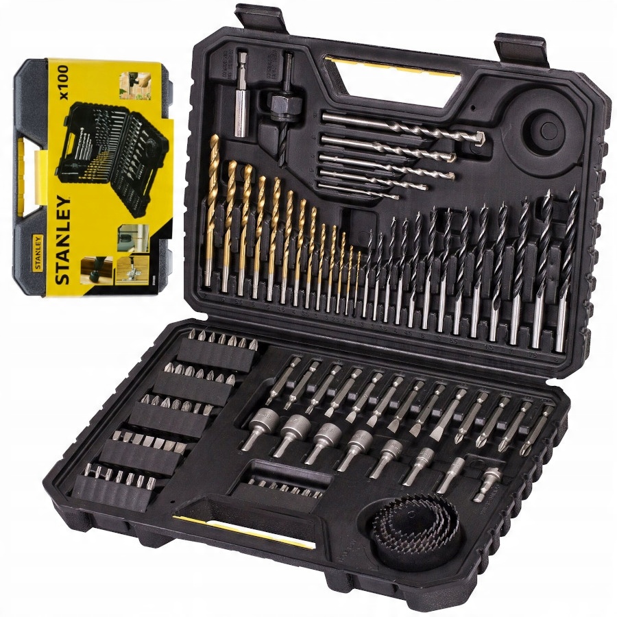 

Stanley STA7205 Zestaw Bitów Wierteł Uchwyt 100szt