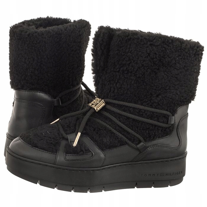 Dámské boty Snowboot Tommy Hilfiger Černé