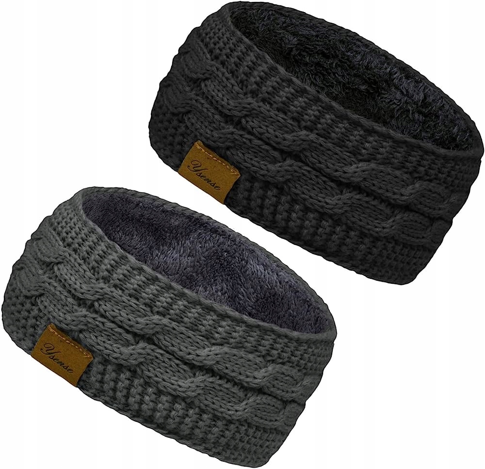 ZESTAW OPASEK NA GŁOWĘ NA ZIMĘ POLAR ELASTYCZNA