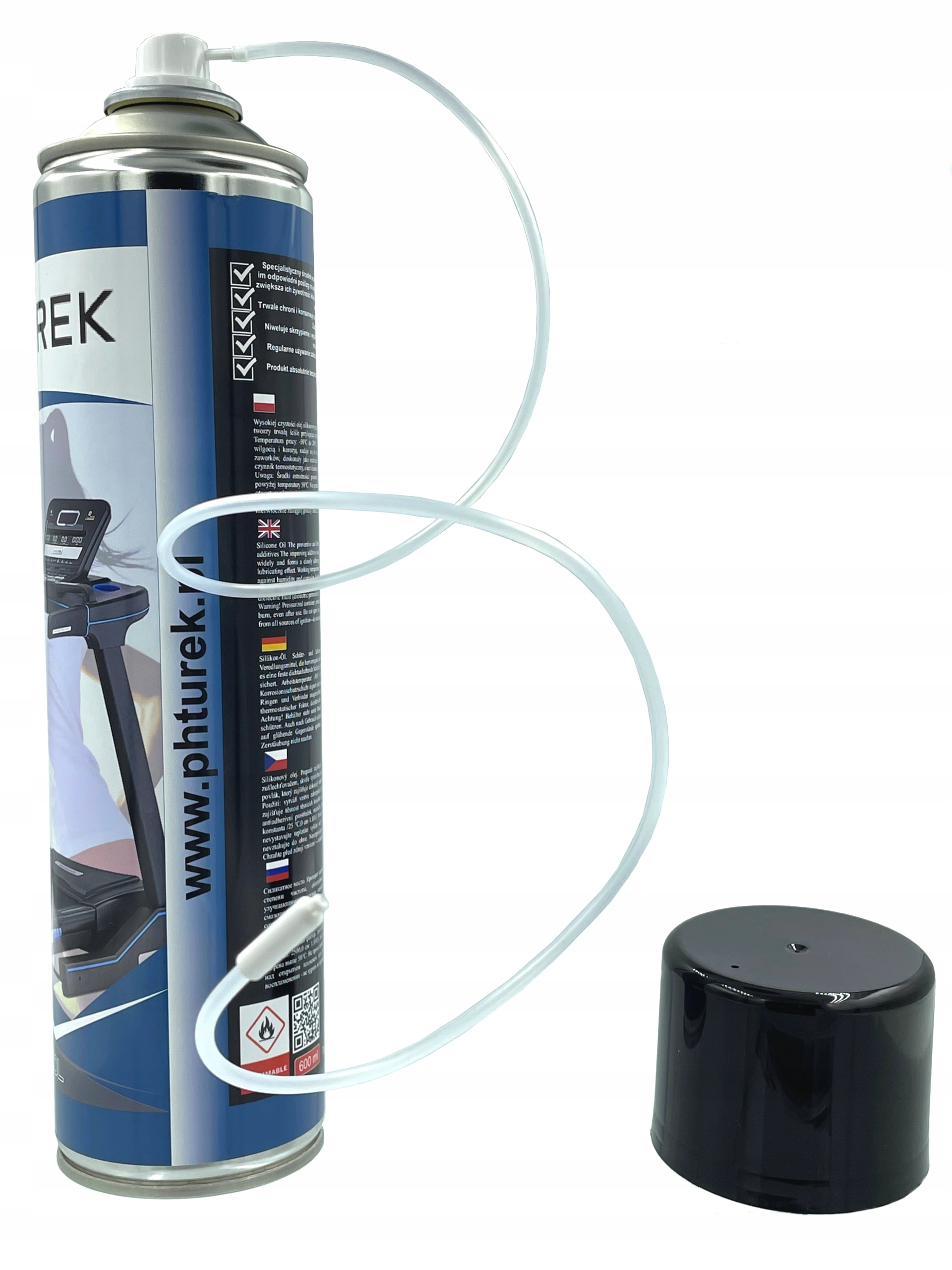 Smar silikonowy do konserwacji pasów bieżni olej profesjonalny spray 600 ml
