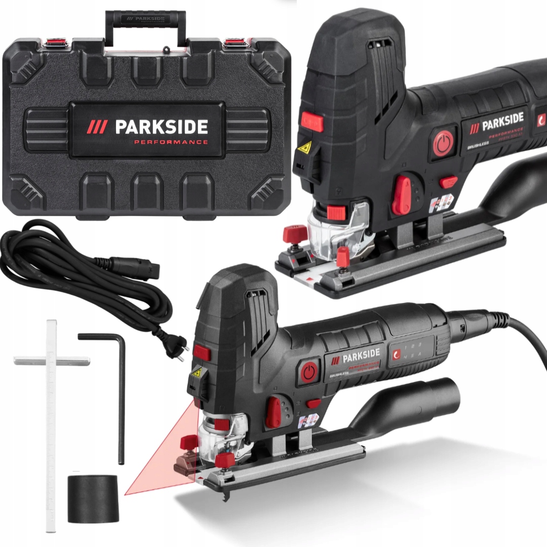 WYRZYNARKA ELEKTRYCZNA PARKSIDE PERFORMANCE Z LASEREM PPSTK 550 A1+WALIZKA