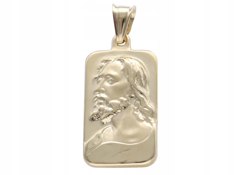 Zlatý medailonek 585 podobizna Ježíše křest svaté přijímání památka 14k přívěsek