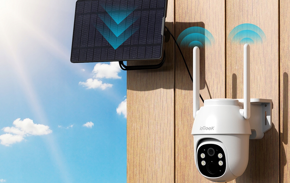 IEGEEK Kamera Zewnętrzna 4G LTE 2K Solarna z SIM PIR 350° 15M Audio — miniatura 12