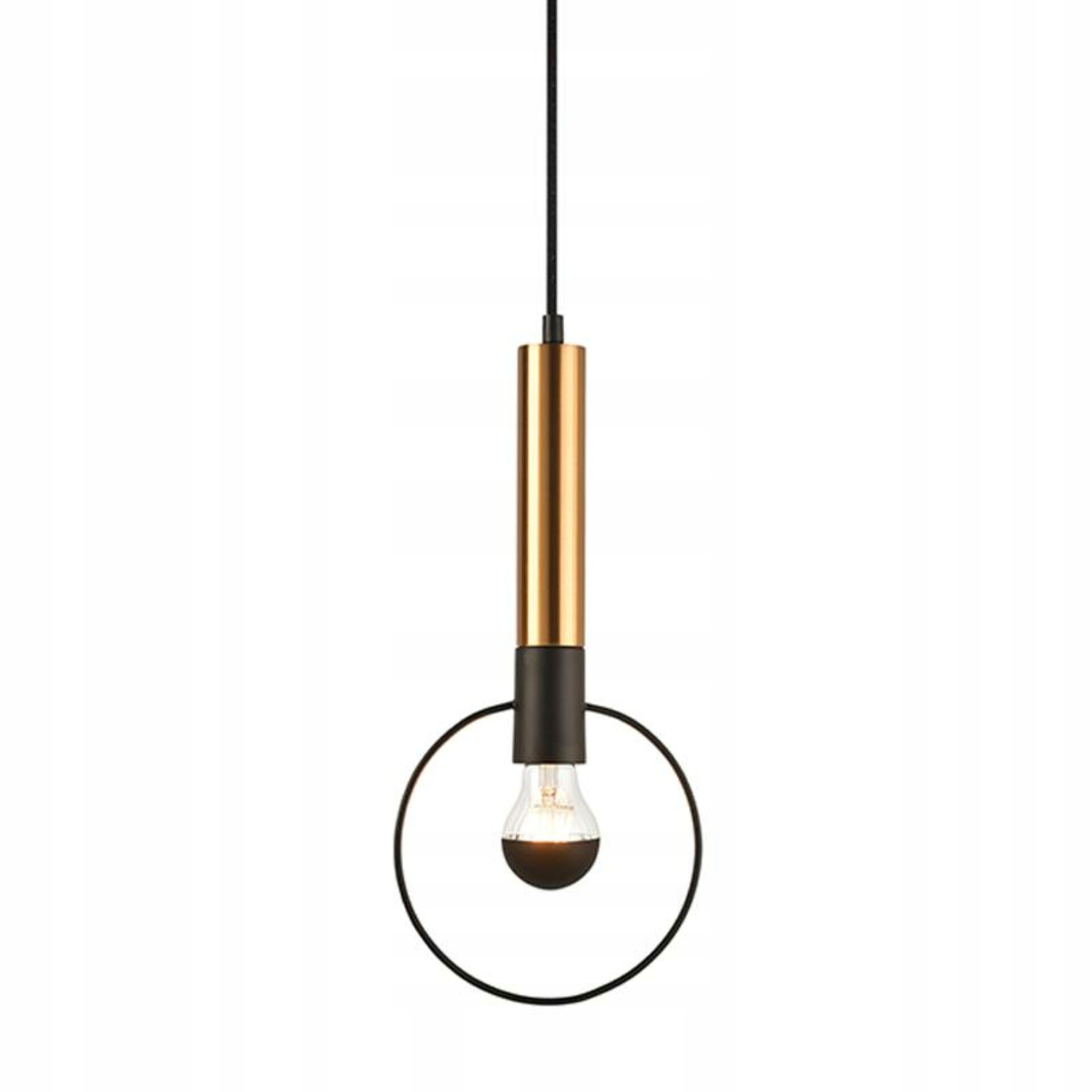 Aca Lighting závěsné svítidlo 1XE27 mosaz/černý kov D18XH116CM Miracolo HL3