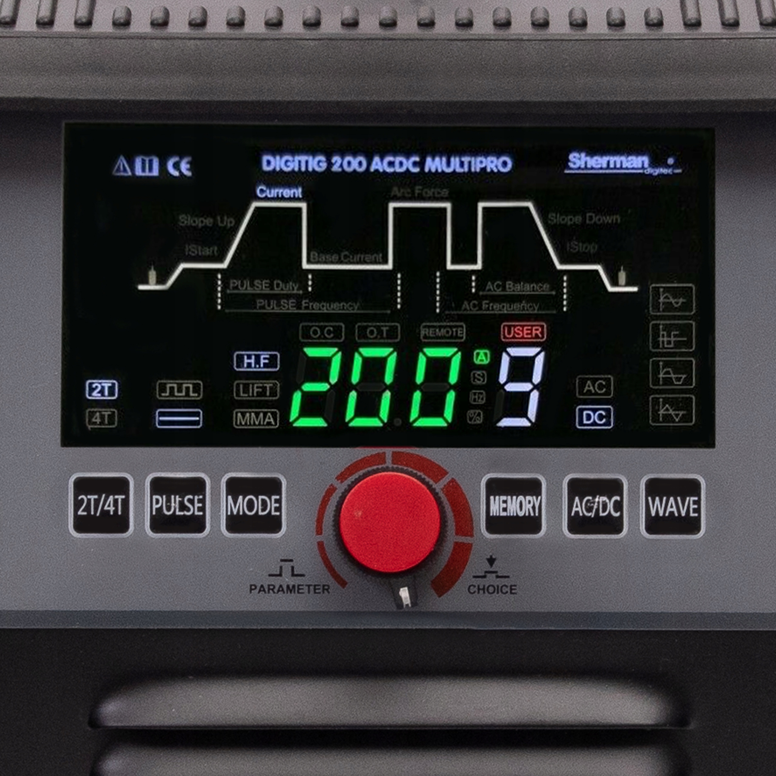 SPAWARKA SHERMAN DIGI TIG 200 AC/DC MULTIPRO 200A Metody spawania MMA TIG