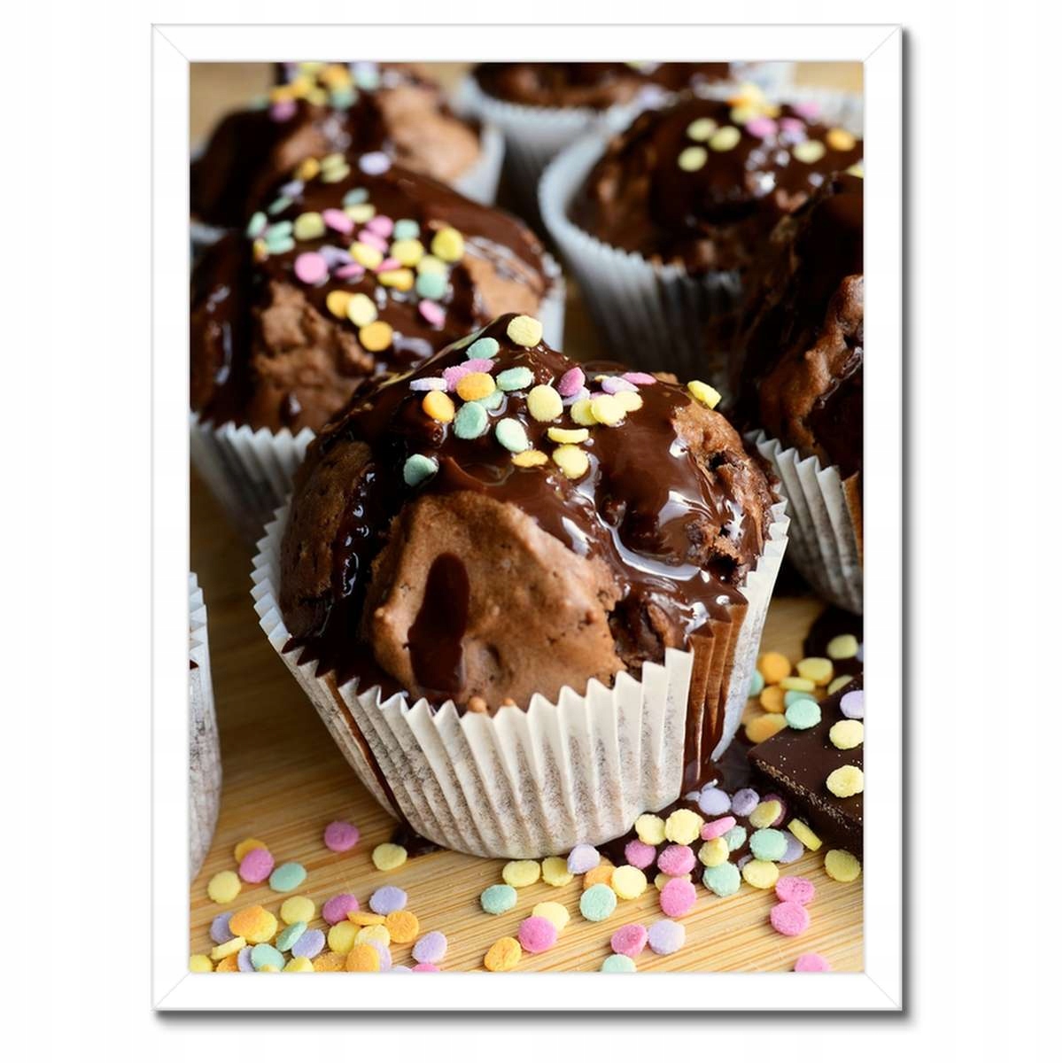 Plakáty v rámu 30x40 Čokoládové muffiny s nutellou Nejlepší recept