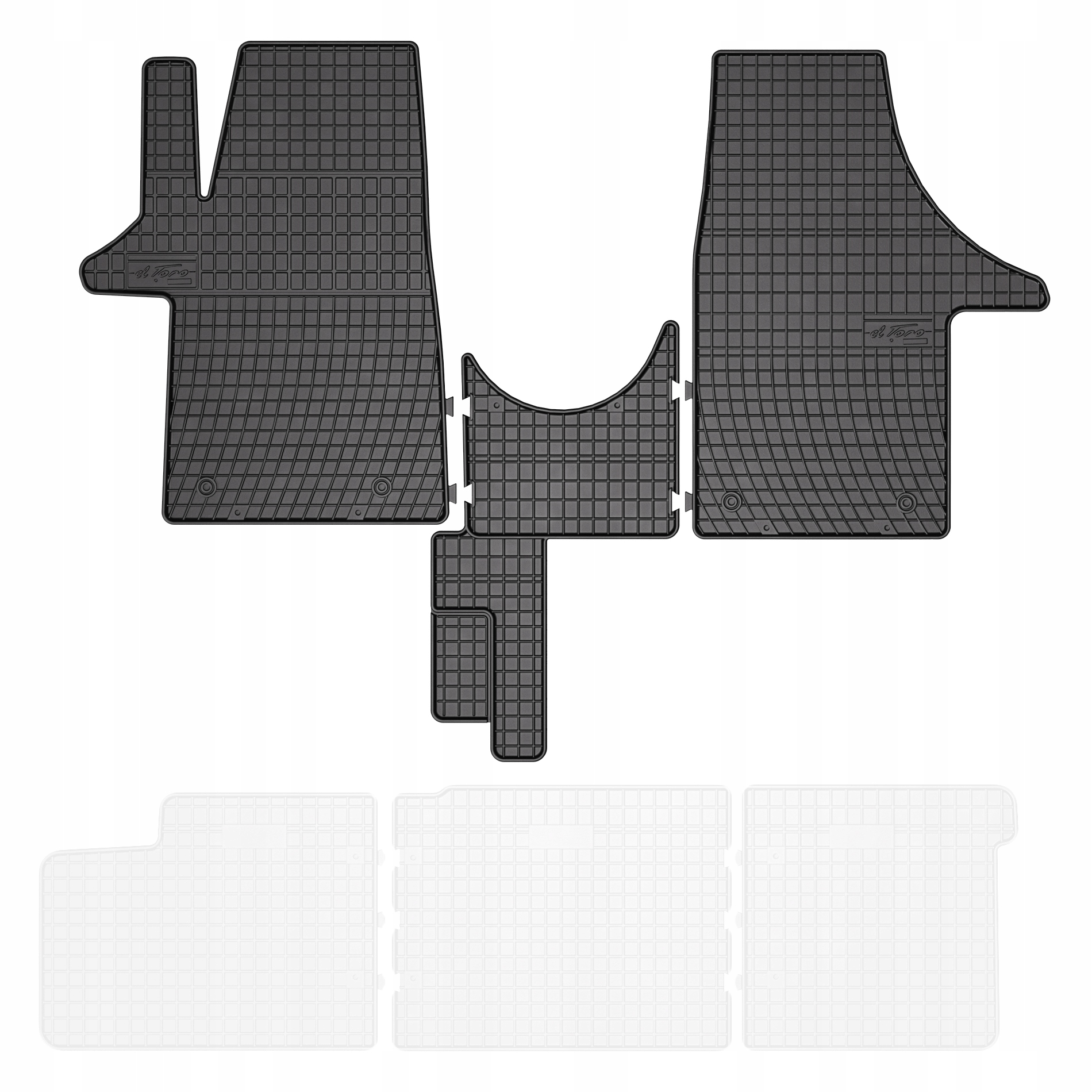

Dywaniki gumowe ElToro do Vw Transporter T5 03-15