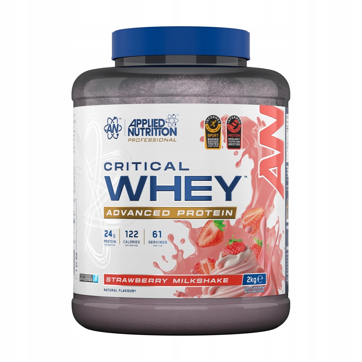 Doplněk Stravy Applied Nutrition Critical Whey 2000 g Strawberry Milkshake Mass Supplement