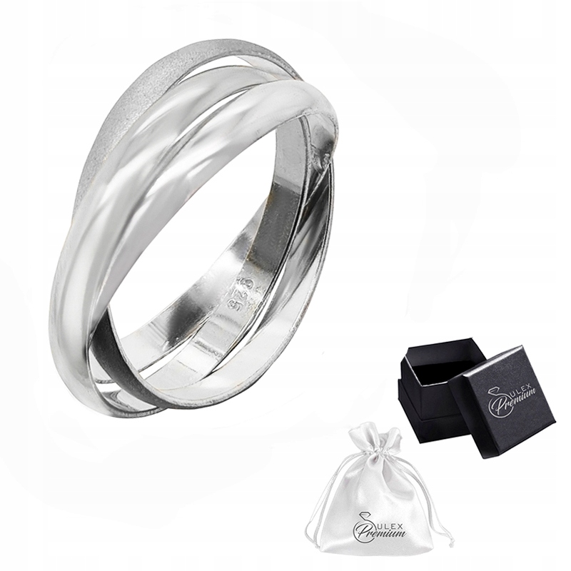 Prstýnek ryzost 925 Elegantní Trojitý Prsten Dvě barvy vel. 25