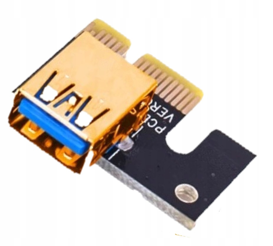 

Płytka z wtykiem Pci-e 1x z gniazdem Usb 3.0 Riser