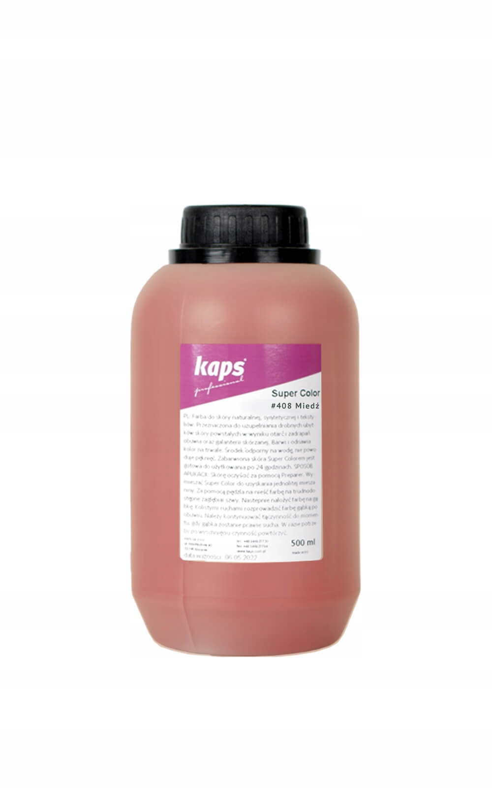 Barva na eko-kůŽI 500 ml Kaps – 408-měděná