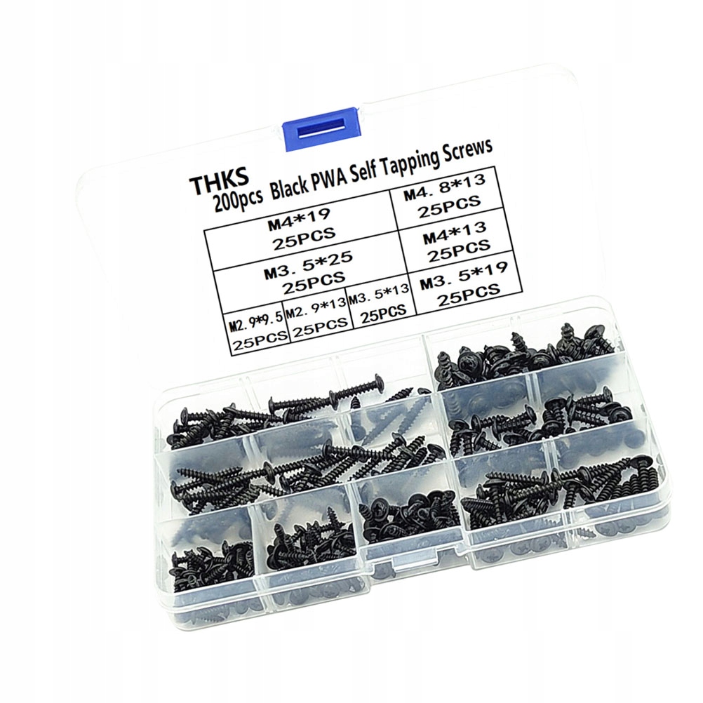 CZARNE WKRĘTY SAMOGWINTUJĄCE WKRĘTY Z ŁBEM OKRĄGŁYM Marka bez marki