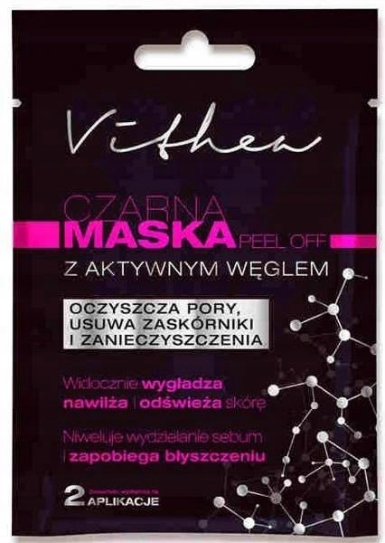 

Czarna maska peel off z aktywnym węglem 12g Vithea