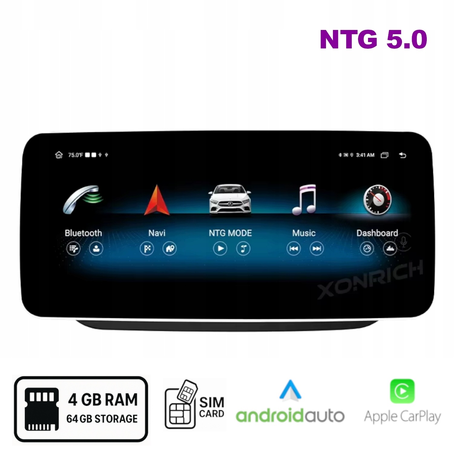 Radio Android do Mercedes W246 Carplay Android Auto Ntg 5.0 4+64 Gb