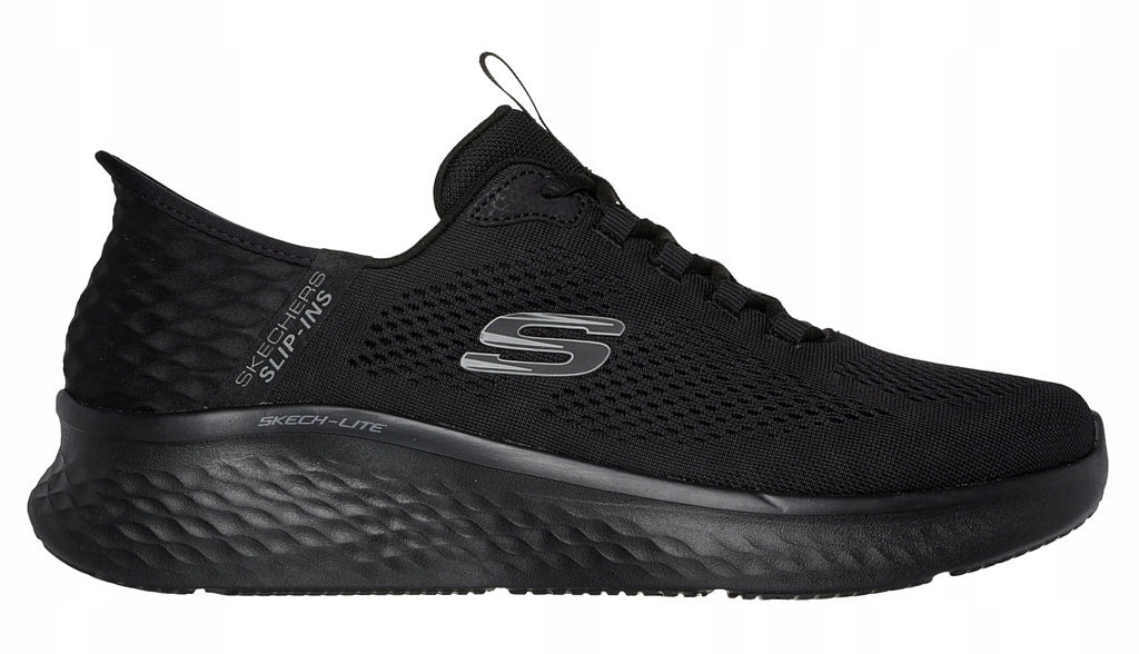 Skechers Pánské Sportovní Boty Nazouvací Pohodlné Měkké Lehké Černé 42,5
