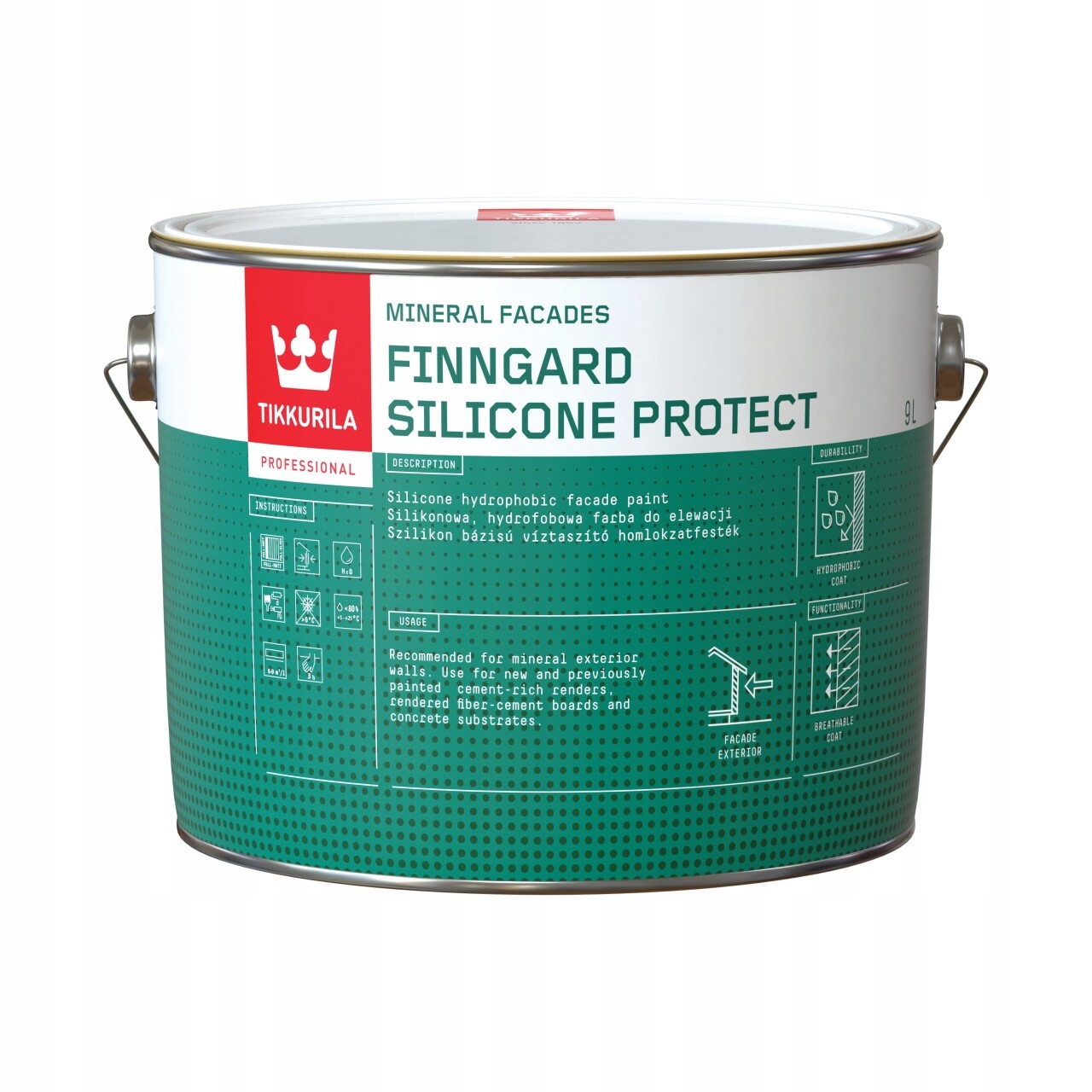 Finngard Silicone Protect- farba elewacyjna, 9 l
