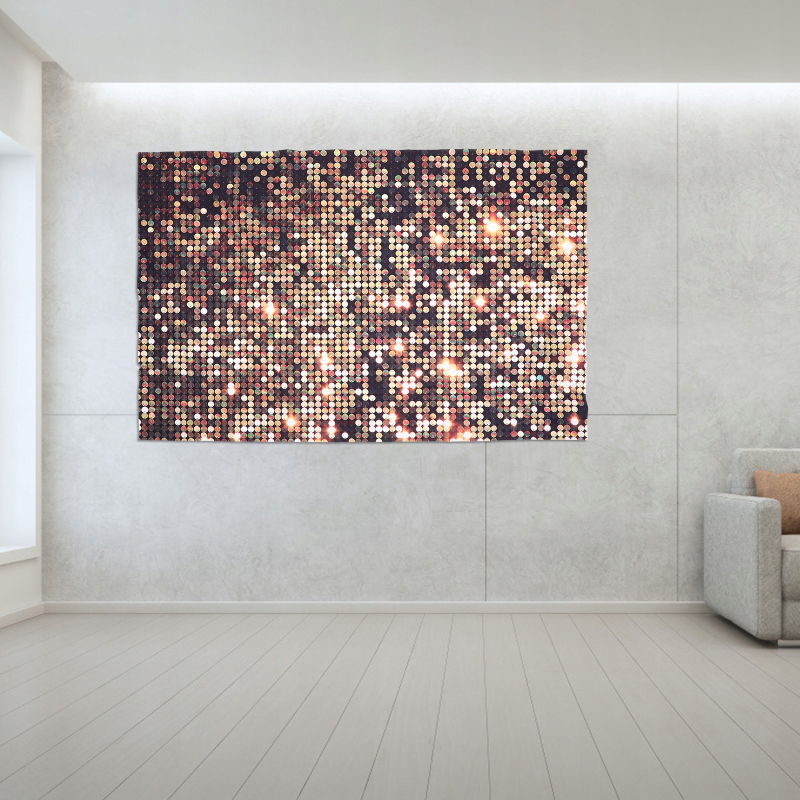 CEKINOWA ŚCIANA ZŁOTE BŁYSZCZĄCE TŁO NOWORODKA Model 5269676717000625587