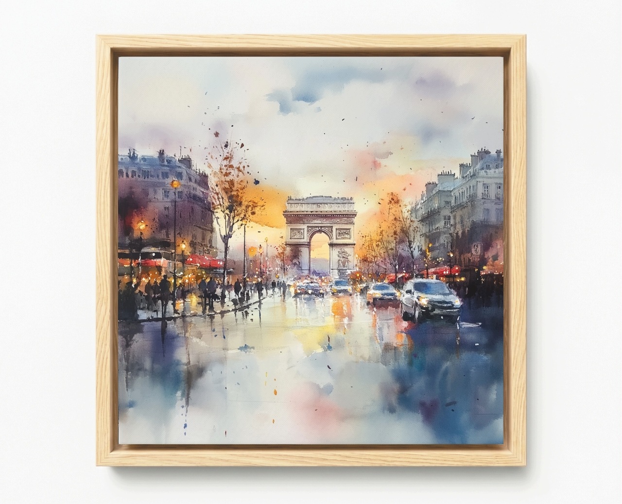 Obraz Rama American Box Mesto Paríž Paris Francúzsko Triumfálny Luk 60x60
