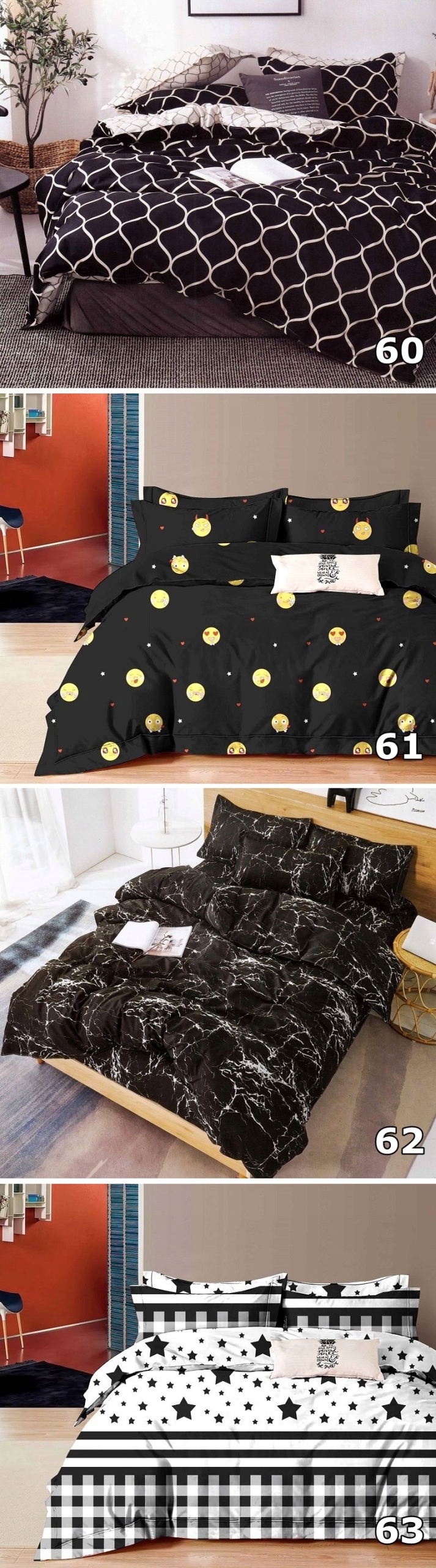 KOMPLET POŚCIELI 160x200 Z PRZEŚCIERADŁEM POŚCIEL 4 CZĘŚCI + PRZEŚCIERADŁO Marka bez marki