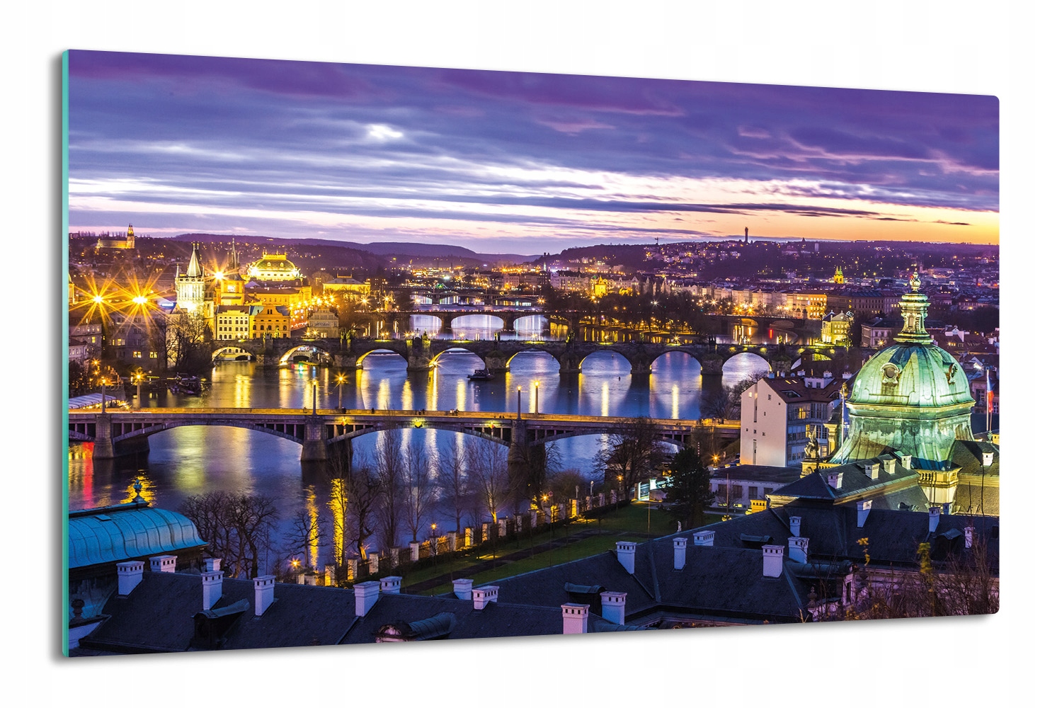tisk ochrana na indukci 80x52 Město řeka mosty