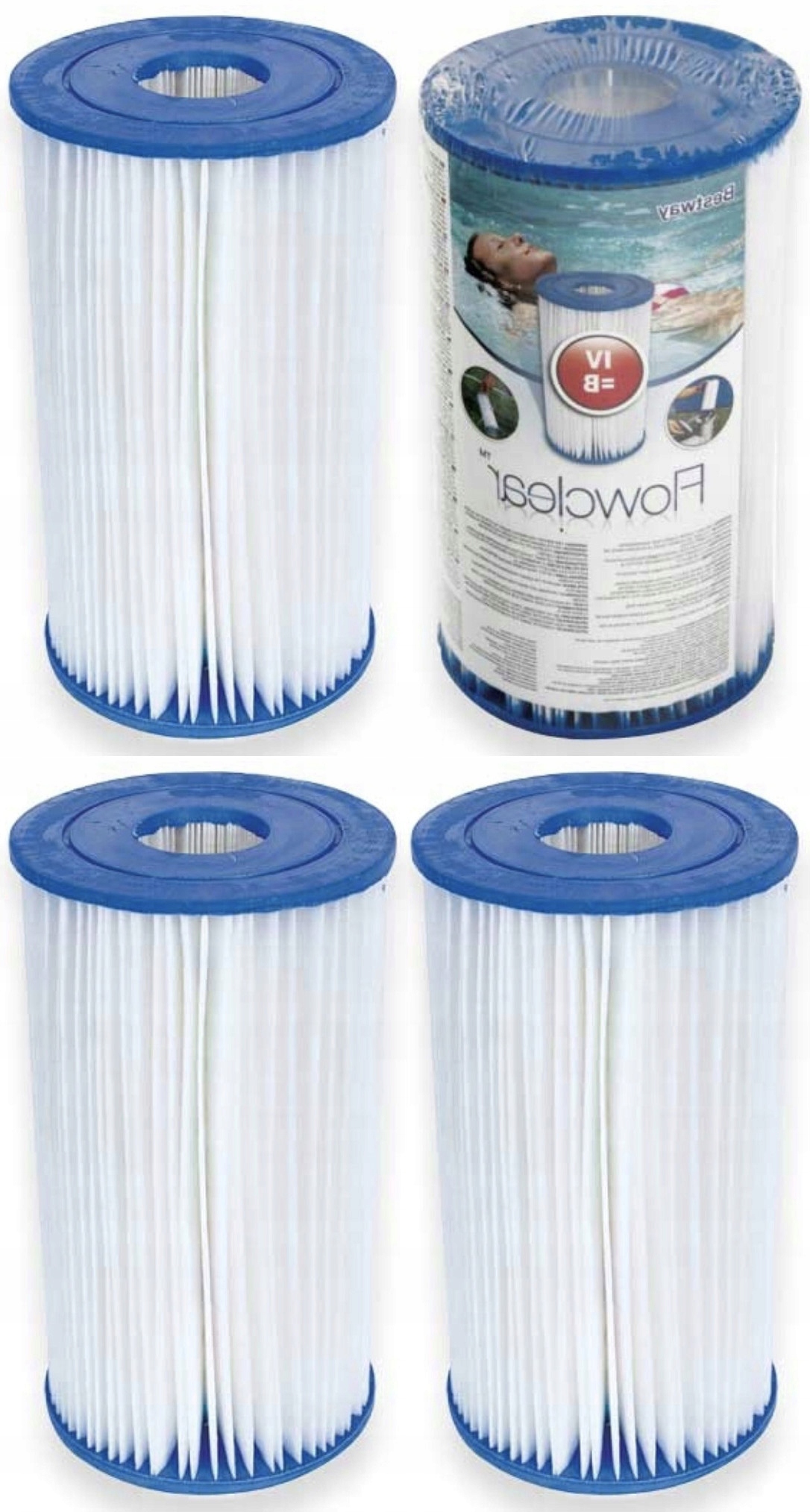 4 X Filtr Bestway IV Intex B Filtrační vložka Filtrační čerpadla Bazén 58095