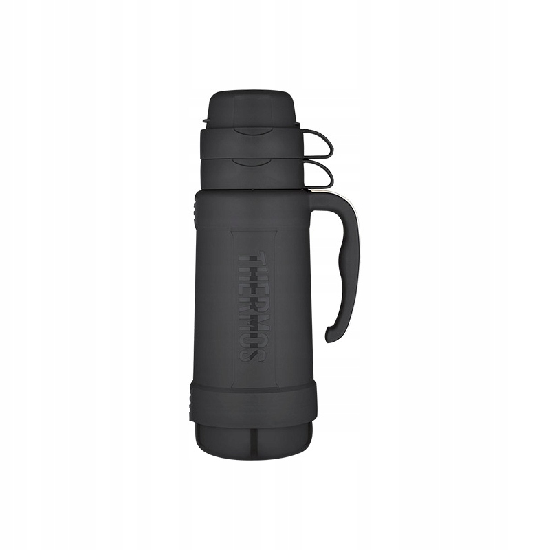Skleněná termoska se dvěma hrnky Thermos, černá, 1,8 l
