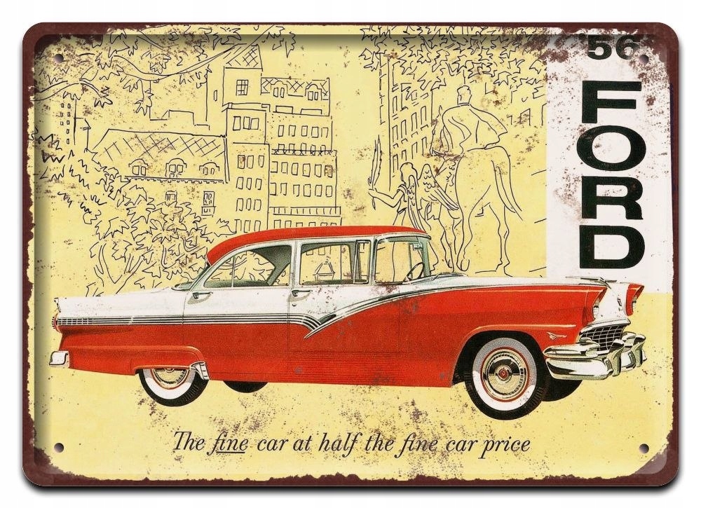 Ford Plakat Metalowy Szyld Retro Vintage #11073