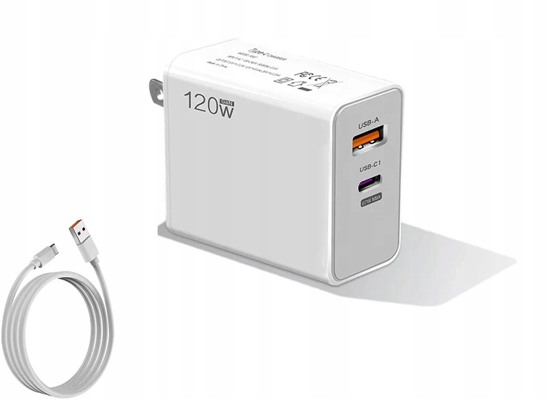 Szybka Ładowarka 120W USB Typ C PD Do Telefonu iPhone Samsung - US