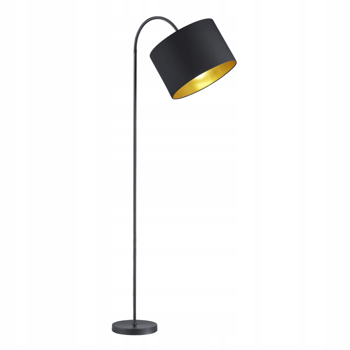 Stojacia podlahová lampa s tienidlom, čierna Trio