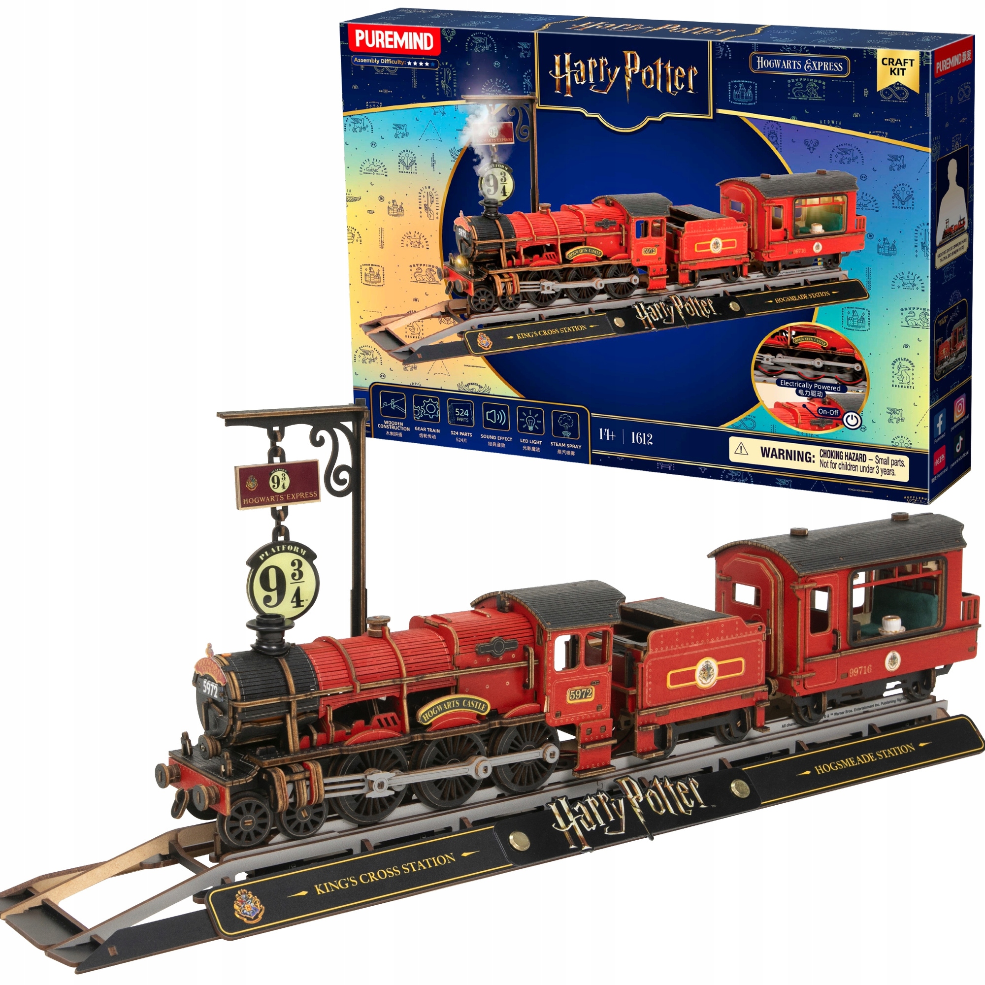 Puremind Harry Potter Puzzle 3D Drewniane Hogwarts Expres