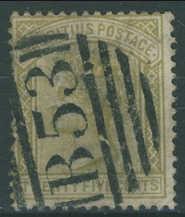 Mauritius twenty five cents - Królowa Victoria